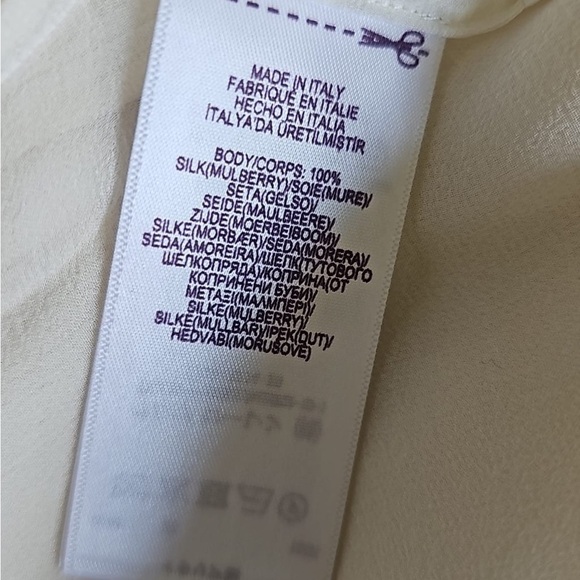 Ralph Lauren Purple Label Cream Silk Blouse 100% Silk - Picture 6 of 6